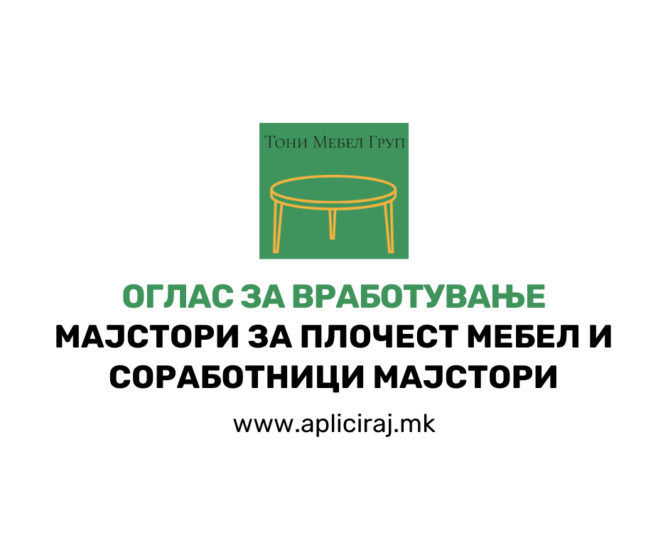 Мајстори за плочест мебел и Соработници Мајстори